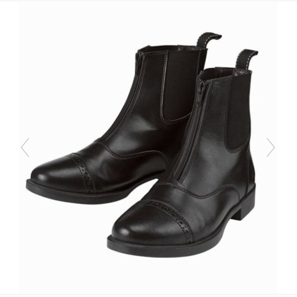 Riding Sport™ Kids’ Provenance Zip Paddock Boots - Black Girls Size 4 - NIB